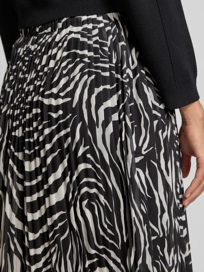 ZABAIONE Midirok met plissévouwen Middenbruin - 3