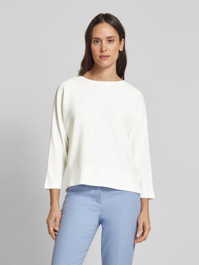 OPUS Sweatshirt mit Strukturmuster Modell 'Sinni' Offwhite 4