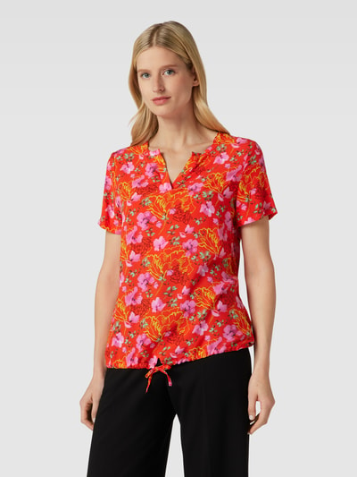 Montego Blusenshirt aus Viskose mit floralem Print Dunkelorange 4