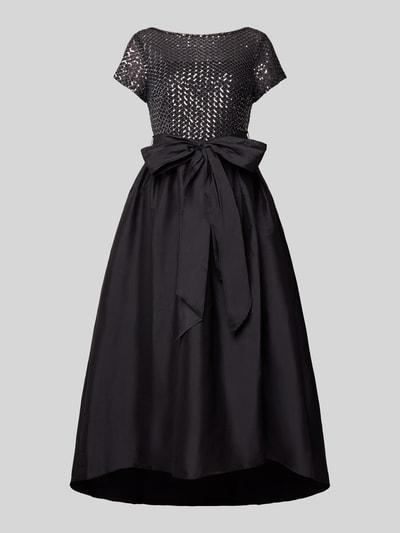 Adrianna Papell Regular fit midi-jurk met sierstrik Zwart - 2