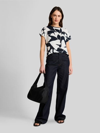 Tom Tailor Relaxed Fit T-Shirt mit Front Print Marine 1