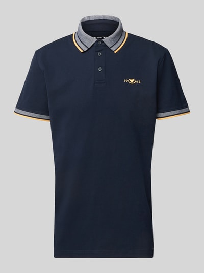 Tom Tailor Regular fit poloshirt met contraststrepen Marineblauw - 2