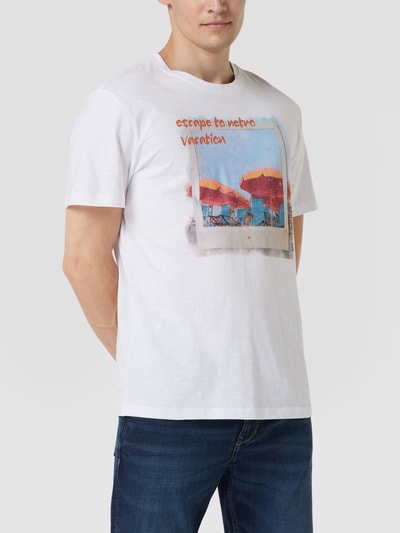 Tom Tailor T-shirt z nadrukowanym motywem Biały 4