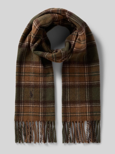 Polo Ralph Lauren Sjaal met labelstitching Donkerbruin - 1