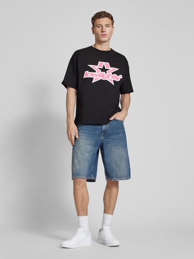 Low Lights Studios Relaxed Fit T-Shirt mit Label-Print Modell 'Superstar' Black 1