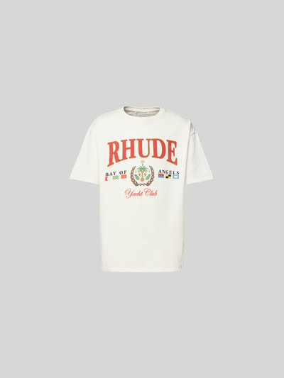 RHUDE T-Shirt mit Label-Print Weiss 2