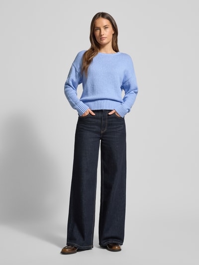 Brax Strickpullover mit gerippten Abschlüssen Modell 'LISA' Hellblau 1