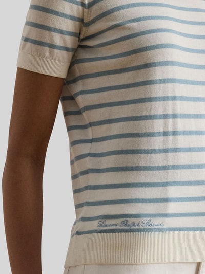 Lauren Ralph Lauren Regular Fit Pullover mit kurzem Arm Hellblau 3