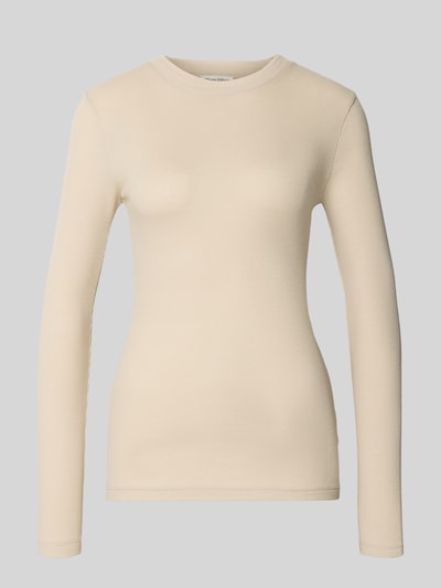 Marc O'Polo Slim Fit Langarmshirt aus Baumwoll-Mix Beige 2