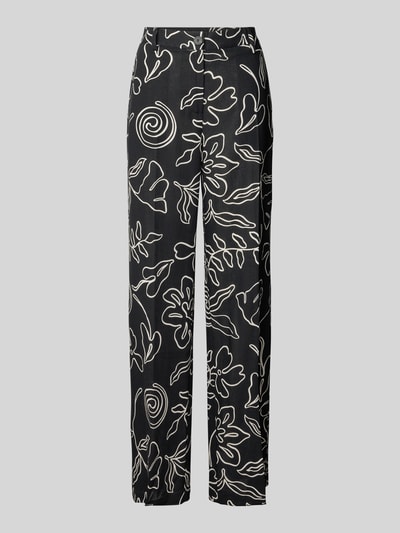 Mango Stoffhose aus Viskose-Leinen-Mix Modell 'LIZA' Black 2
