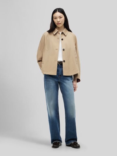 Tommy Hilfiger Oversized Hemdjacke aus Baumwoll-Mix Camel 1