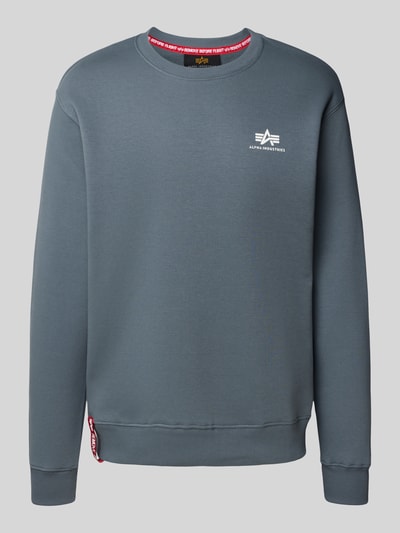 Alpha Industries Sweatshirt mit Label-Print Rauchblau 2