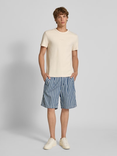 Tommy Jeans Slim fit gebreide pullover met structuurmotief Zand - 1