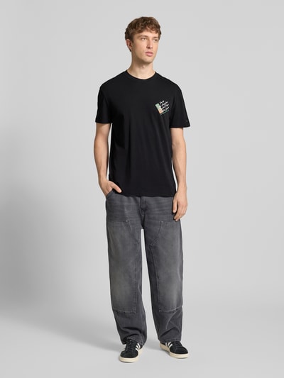 Tommy Jeans Regular Fit T-Shirt aus reiner Baumwolle Black 1