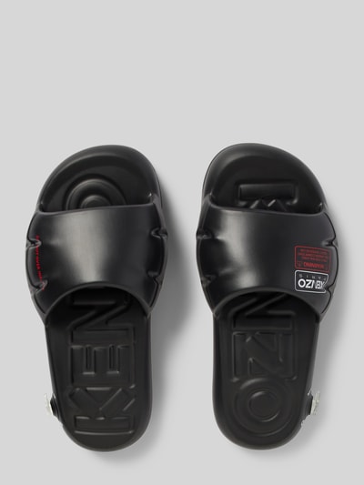 Kenzo Slides mit Label-Print Black 4