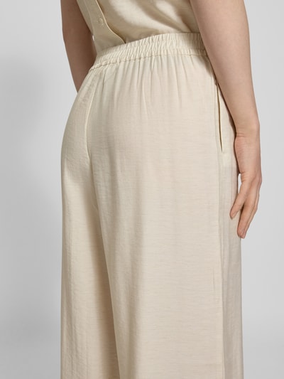 MSCH Copenhagen Spodnie materiałowe z wysokim stanem i elastycznym pasem model ‘Disa’ Piaskowy 3