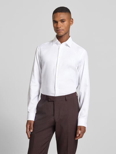 Christian Berg Men Regular Fit Businesshemd aus Baumwolle mit Kentkragen Weiss 4