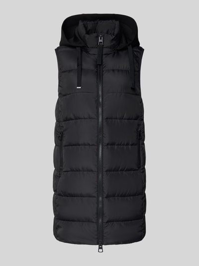 Christian Berg Woman Selection Regular fit gilet met capuchon van scuba Zwart - 2