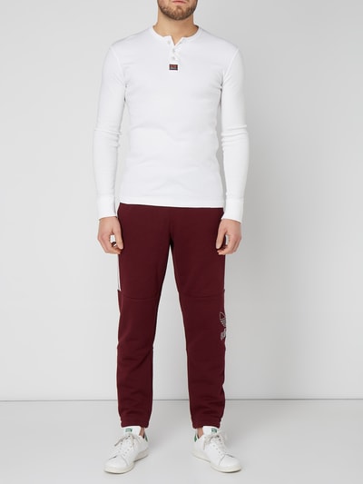 adidas Originals Sweatpants mit Logo-Streifen Bordeaux 1