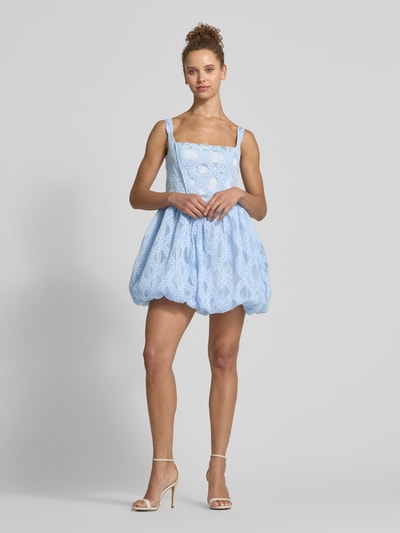 Amy Lynn Cocktailkleid mit Spitzenbesatz Modell 'Lisa' Hellblau 1