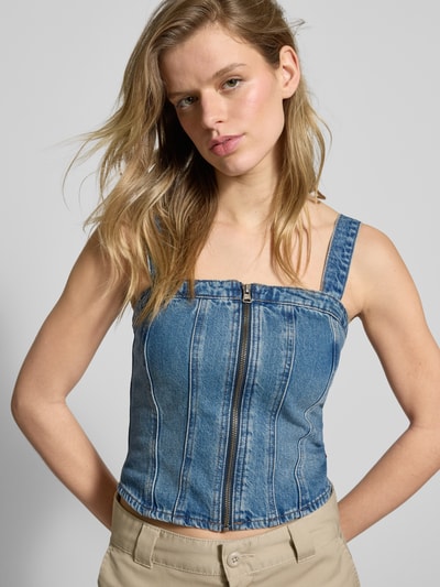 Levi's® Jeansbustier mit durchgehendem Reißverschluss Jeansblau 3