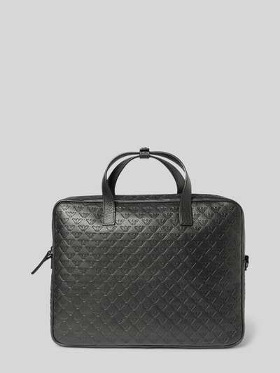 Emporio Armani Laptoptasche mit Allover-Logo-Muster Black 4