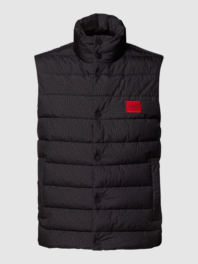 HUGO Bodywarmer met labelstitching, model 'Baltino' Zwart - 2