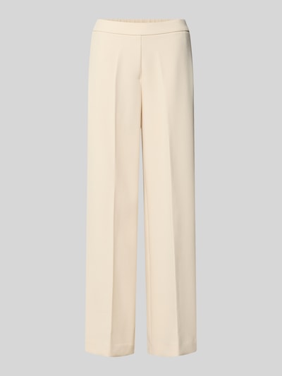 Produktfoto, Wide Fit Stoffhose mit Viskose-Anteil Modell 'Charlie' von Someday in Creme, Elastischer-Material-Mix mit Bügelfalten
