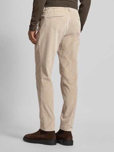 Profuomo Corduroy broek met paspelzak aan de achterkant Offwhite - 5