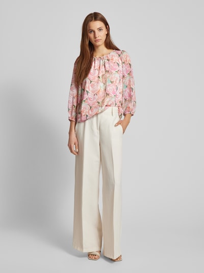 More & More Blouse met bloemenprint Rosé - 1