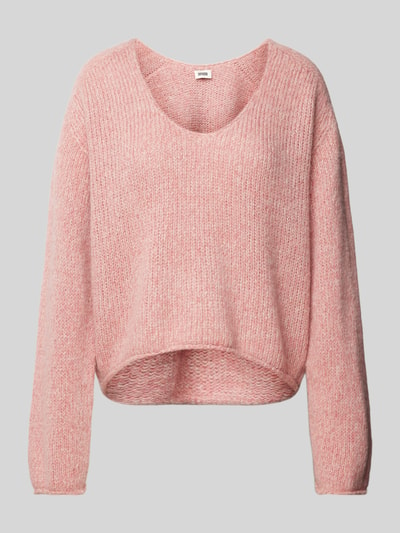 Drykorn Oversized Wollpullover mit Strukturmuster Modell 'SOMAIJA' Rose 2