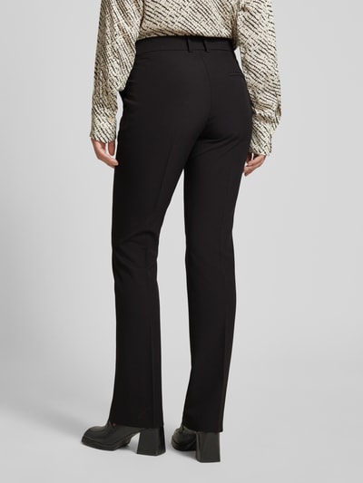 TONI Bootcut stoffen broek met vaste persplooien, model 'Jolie' Zwart - 5