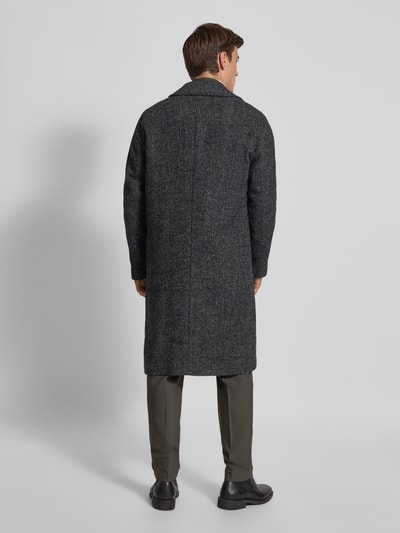 Matinique Regular fit lange wollen jas met viscose, model 'Bullmer' Antraciet - 5