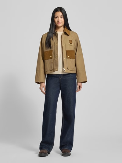 Barbour Relaxed Fit Jacke aus Baumwoll-Mix mit Cordkragen Modell 'PHOEBE' Cognac 1