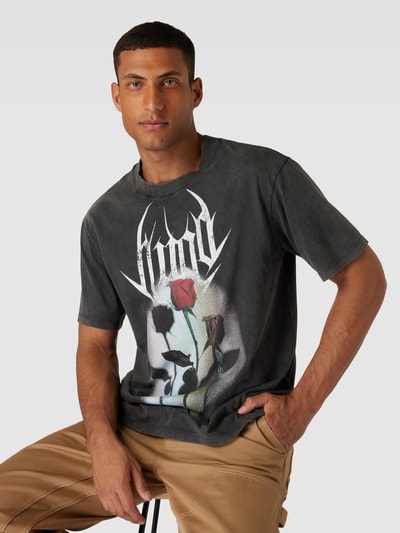 HUGO T-Shirt mit Label-Motiv-Print Modell 'Daiche' Anthrazit 3