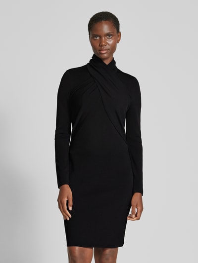 Marc Cain Knielanges Kleid mit Schalkragen Black 4