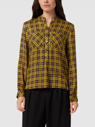 Emily Van den Bergh Hemdbluse mit Tartan-Karo Modell 'Schulterklappe Karo' Grün 4