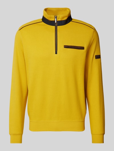 bugatti Sweatshirt met opstaande kraag Geel - 2