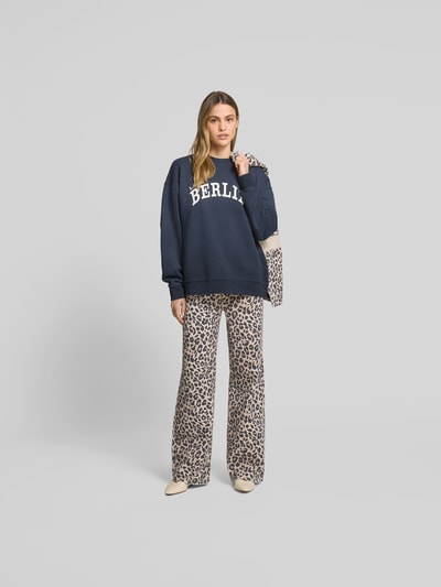 Lala Berlin Oversized Sweatshirt aus Baumwolle Dunkelgrau 1