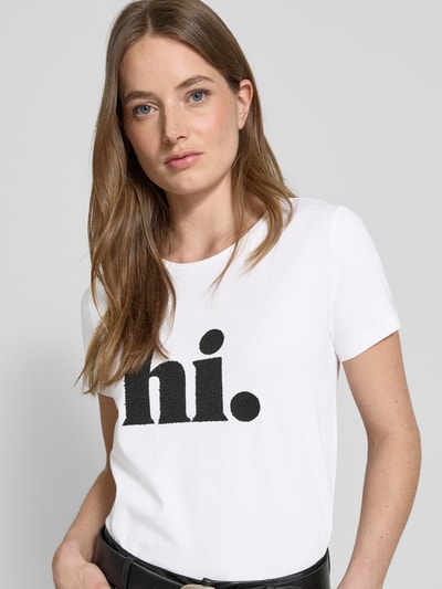 More & More T-Shirt mit Statement-Print Offwhite 3