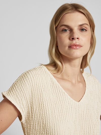 OPUS T-shirt met kapmouwen, model 'SAZZINA' Beige - 3