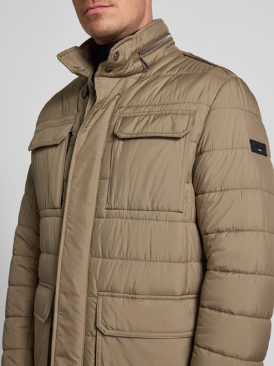 bugatti Gewatteerd jack met opstaande kraag en klepzakken Zand - 3