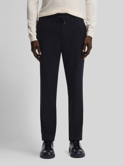 BOSS Regular Waist Business-Hose aus Wolle mit Tunnelzug Marine 4