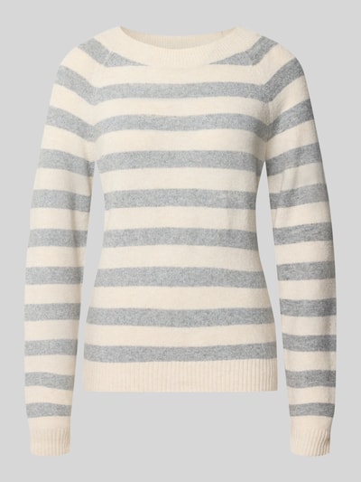 VERO MODA Regular Fit Pullover mit Streifen Modell 'DOFFY'  Sand 1
