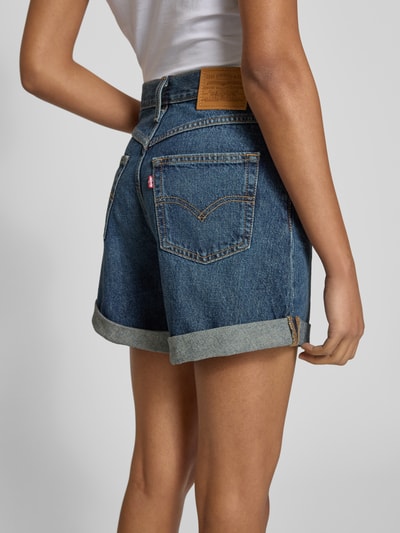 Levi's® 300 Korte mom fit jeans met steekzakken Donkerblauw - 3