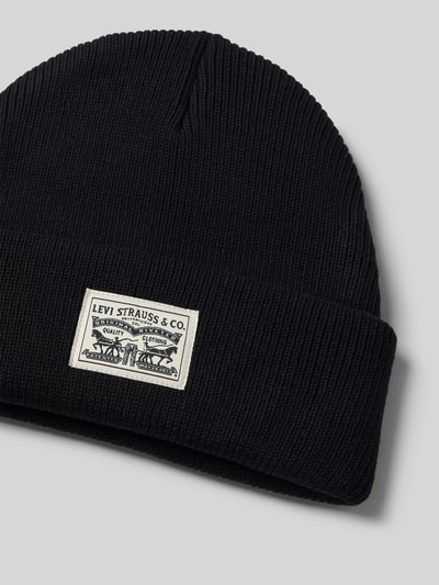 Levi's® Czapka beanie z detalem z logo Czarny 2