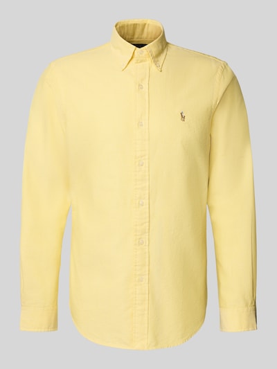 Polo Ralph Lauren Regular fit vrijetijdsoverhemd met logostitching, model 'Cub' Geel - 2