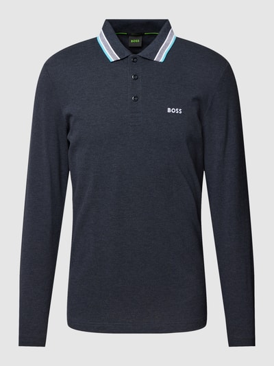 BOSS Green Poloshirt mit langen Ärmeln Modell 'PLISY' Marineblau 2