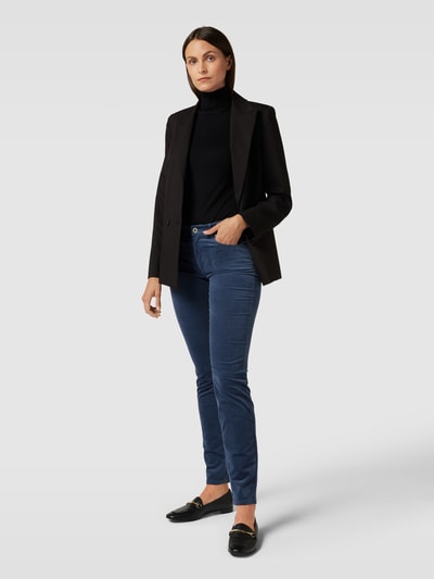 Marc O'Polo Slim fit fluwelen broek met knoopsluiting Jeansblauw - 1