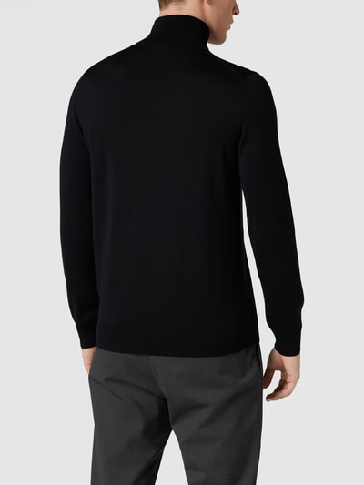 JOOP! Collection Sweter z wywijanym kołnierzem z wełny merino model ‘Donte’ Granatowy 5